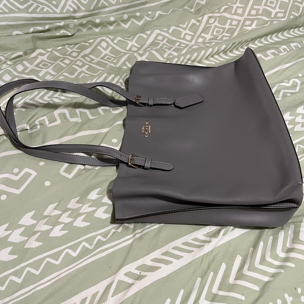Coach Charcoal Leather Tote